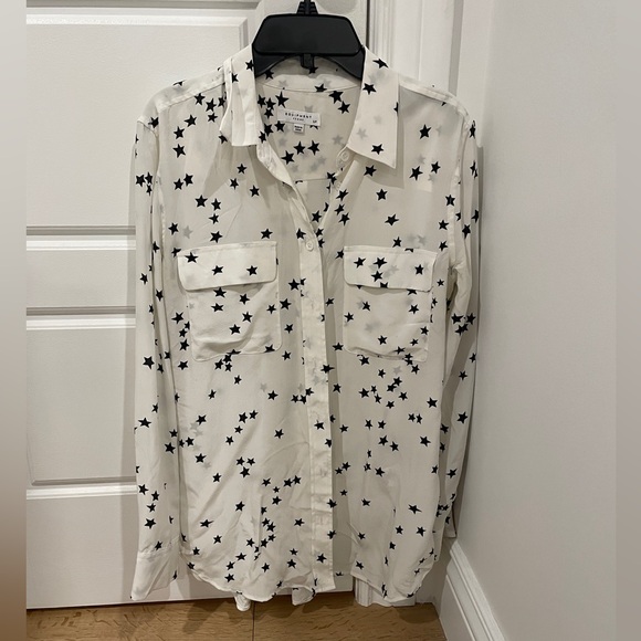Equipment signature silk blouse with stars size small - Picture 5 of 14